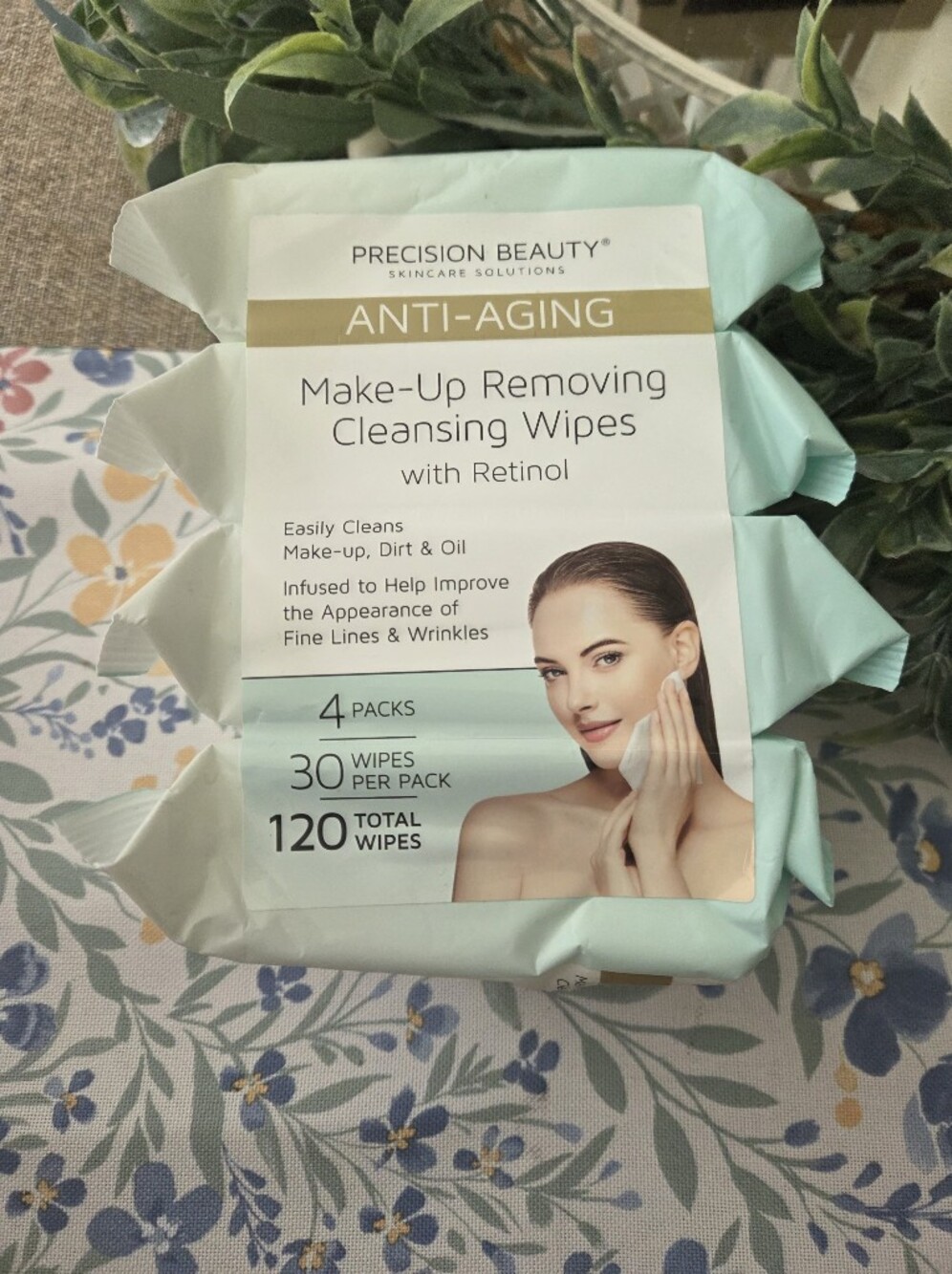 Precision Beauty Anti-Aging Make-Up Removing Wipes — Mint